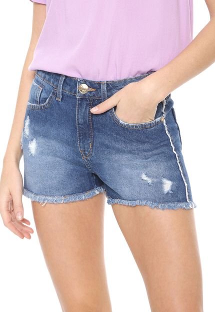 Short Jeans Hering Destroyed Azul - Marca Hering