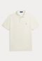 Camisa Polo Polo Ralph Lauren Reta Logo Bordado Off-White - Marca Polo Ralph Lauren