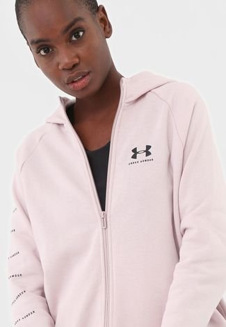 Moletom Flanelado Fechado Under Armour Rival Fleece Spo Coral