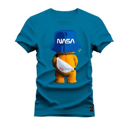 Camiseta Plus Size Estampada Premium T-Shirt Ted Chapeu - Azul - Marca Nexstar