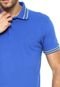 Camisa Polo Colcci Detalhe Gola Azul - Marca Colcci
