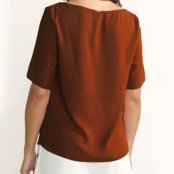 Blusa Lança Perfume Fashion Ve25 Marrom Feminino - Marca Lança Perfume