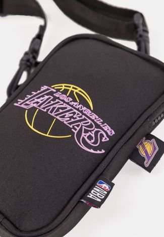 Bolsa NBA Shoulder Bag Los Angeles Lakers Preta