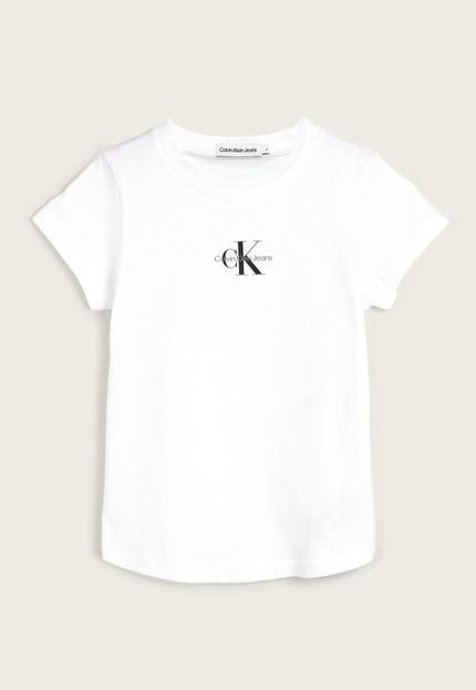 Camiseta Infantil Calvin Klein Kids Logo Off-White - Marca Calvin Klein Kids