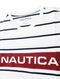 Camiseta Nautica Masculina Piquet Navy Stripes Patch Branca - Marca Nautica