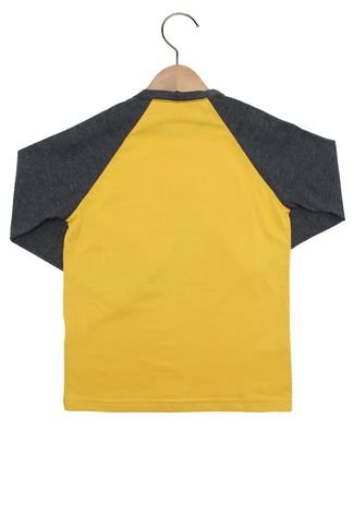 Camiseta Kyly Manga Longa Menino Amarelo