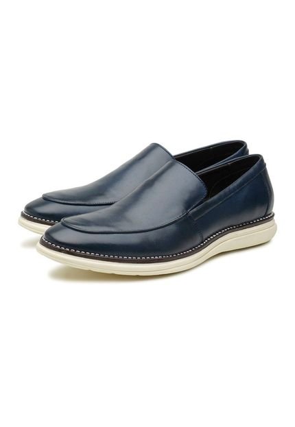 Sapato Casual Azul Marinho em Couro 45881 - Marca Madok