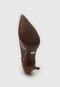 Scarpin Jorge Bischoff  de Couro Lasercut Marrom - Marca Jorge Bischoff