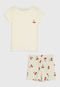 Pijama Infantil Lupo Curto Full Print Off-White - Marca Lupo