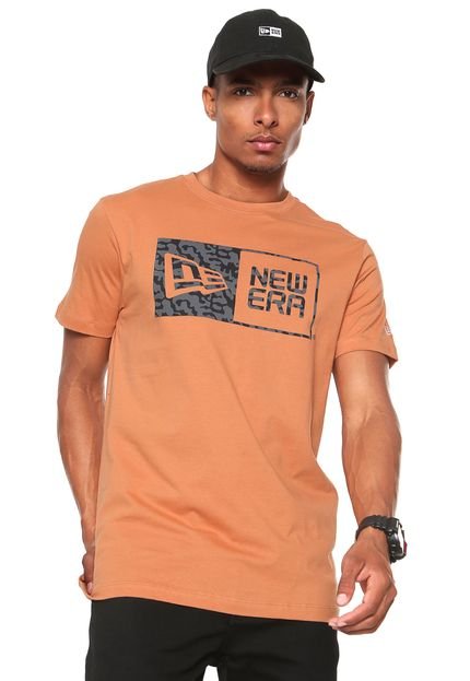 Camiseta New Era Camo Box Laranja - Marca New Era