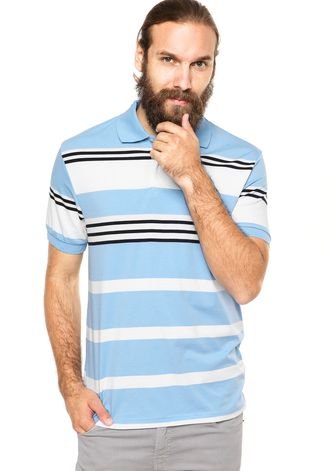 Camisa Polo Blue Coast Listrada Azul