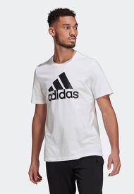 Camiseta Blanco-Negro adidas Performance Essentials Logo Grande