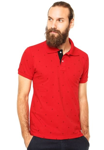Camisa Polo Local Âncoras Vermelho - Marca Local