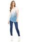 Blusa Calvin Klein Jeans Mullet Bege/Azul - Marca Calvin Klein Jeans
