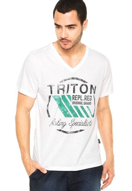 Camiseta Triton Estampa Branca - Marca Triton