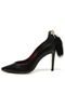 Scarpin Couro Dumond Pompoms Preto - Marca Dumond