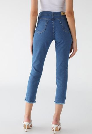 Calça Jeans Sawary Slim Lisa Azul