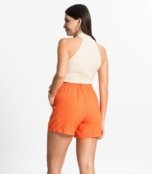 Shorts Feminino em Linho Select Laranja - Marca Rovitex