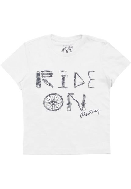 Camiseta Aleatory Menino Escrita Branca - Marca Aleatory