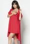 Camisola Amamentação com Robe Bella Fiore Modas Romantic Vermelho - Marca Bella Fiore Modas