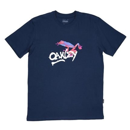Camiseta Oakley Edição Especial Frog Graphic Tee Original - Blackout - G Azul - Marca Oakley