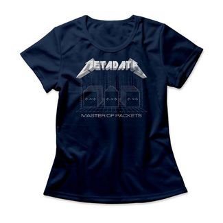 Camiseta Feminina Metadata - Azul Marinho