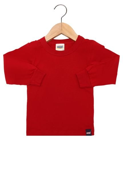 Camiseta Duzizo Manga Longa Menino Vermelho - Marca Duzizo