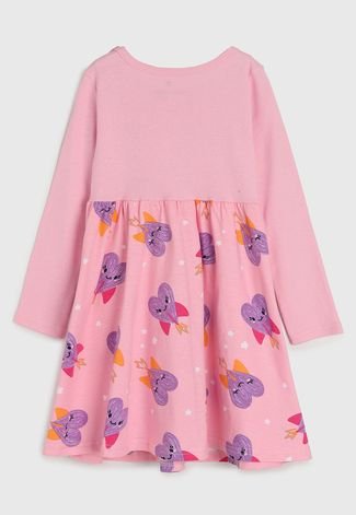 Vestido Infantil Malwee Kids Estampado Rosa