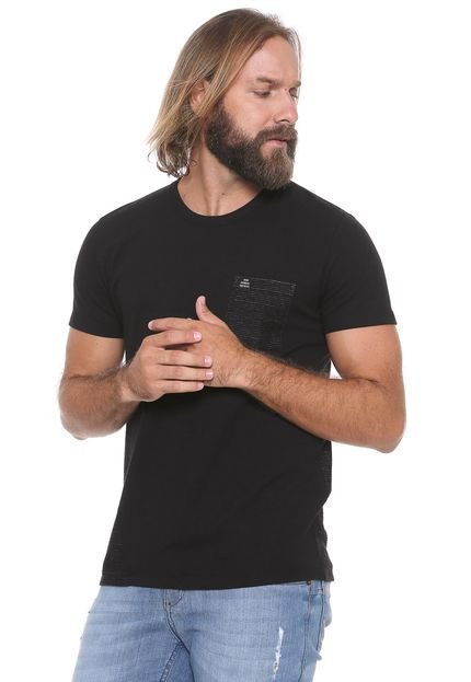 Camiseta Triton Com Bolso Preta - Marca Triton