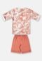 Conjunto Floral Sketch Infantil para Meninos Up Baby Laranja - Marca Up Baby