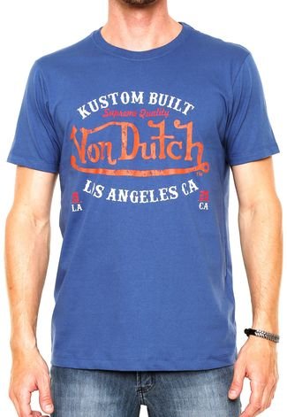 Camiseta Von Dutch Estampada Azul