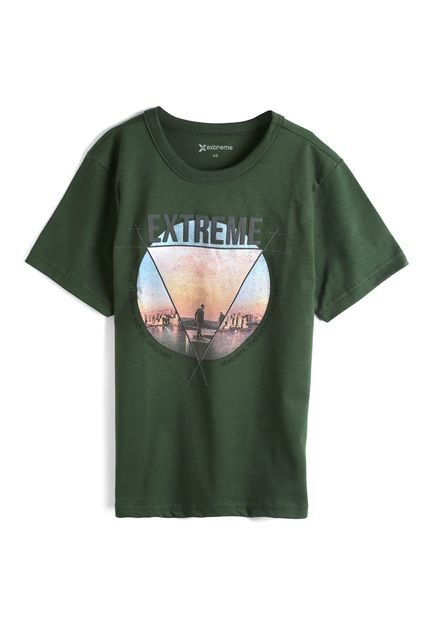 Camiseta Extreme Menino Estampa Verde - Marca Extreme