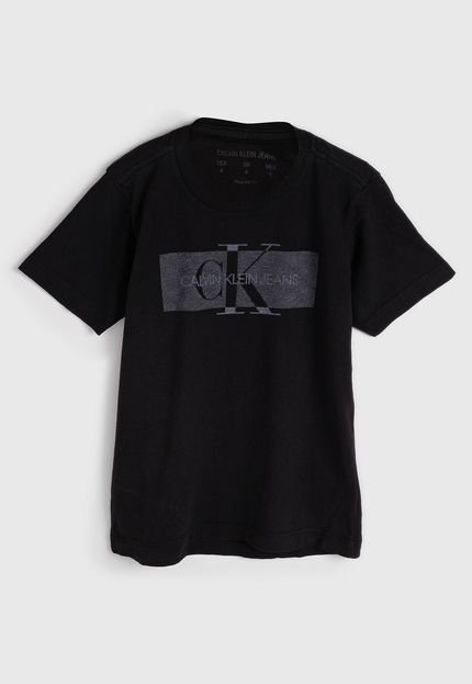 Camiseta Calvin Klein Kids Infantil Logo Preta - Marca Calvin Klein Kids