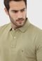 Camisa Polo Tommy Hilfiger Reta Logo Verde - Marca Tommy Hilfiger