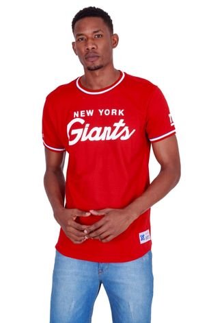 Camiseta Mitchell & Ness Estampada NFL Especial New York Giants Vermelha