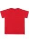 Camiseta Gangster Menino Escrita Vermelha - Marca Gangster