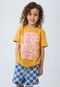 Camiseta Infantil Cotton On Lettering Amarela - Marca Cotton On