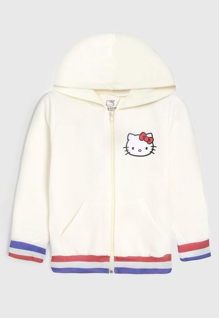 Jaqueta Infantil Tricae por Hello Kitty Capuz Off-White - Marca Tricae por Hello Kitty