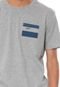 Camiseta Yachtsman Listrada Bolso Cinza/Azul - Marca Yachtsman