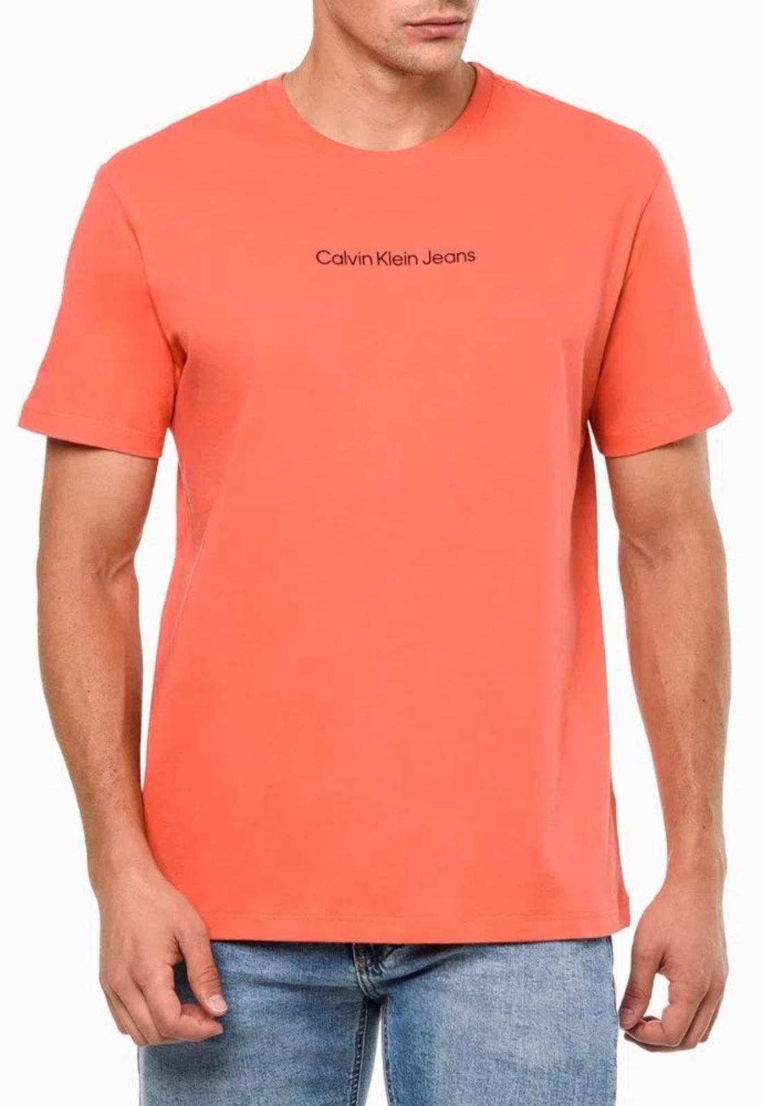 Camiseta Masc Logo Centralizado CKJ Melancia - Marca Calvin Klein