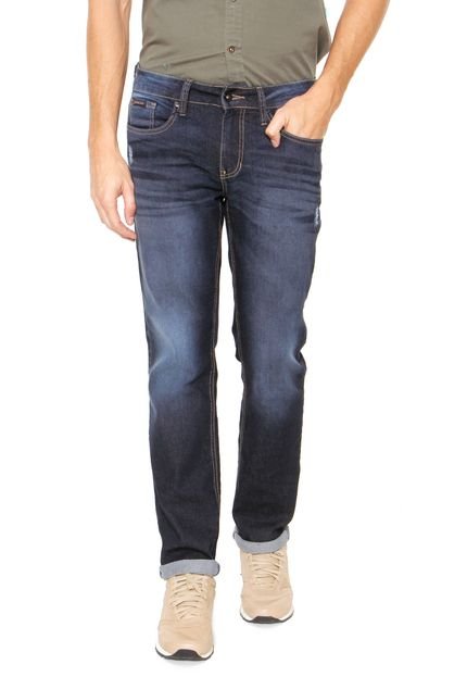 Calça Jeans Calvin Klein Jeans Slim Bigode Azul - Marca Calvin Klein Jeans