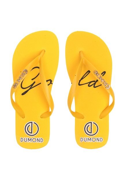 Chinelo Dumond Estampa Monograma Amarelo - Marca Dumond