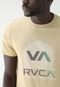Camiseta RVCA Slim Estampada Bege - Marca RVCA