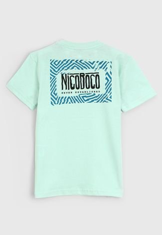 Camiseta Nicoboco Infantil Lettering Verde
