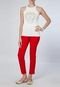 Calça Sarja Anna Flynn Style Vermelha - Marca Anna Flynn