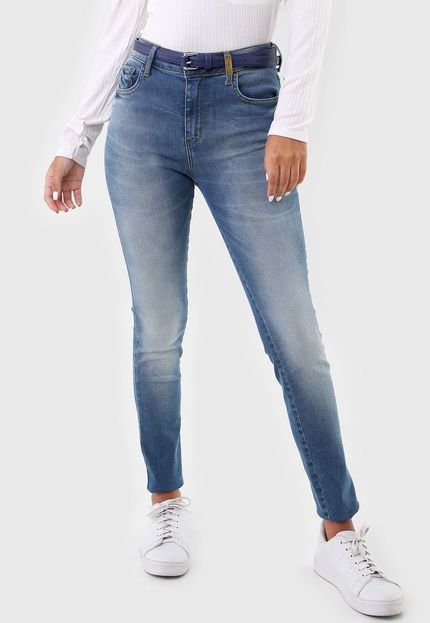 Calça Jeans Forum Skinny Estonada Azul - Marca Forum