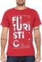 Camiseta FiveBlu Manga Curta Futuristic Vermelha - Marca FiveBlu