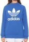 Moletom Flanelado Fechado adidas Originals Trf Crew Sweat Azul - Marca adidas Originals