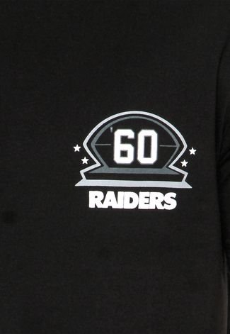 Camiseta New Era Kickoff Oakland Raider Preta
