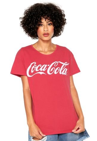 Camiseta Coca-Cola Jeans Estampada Vermelha